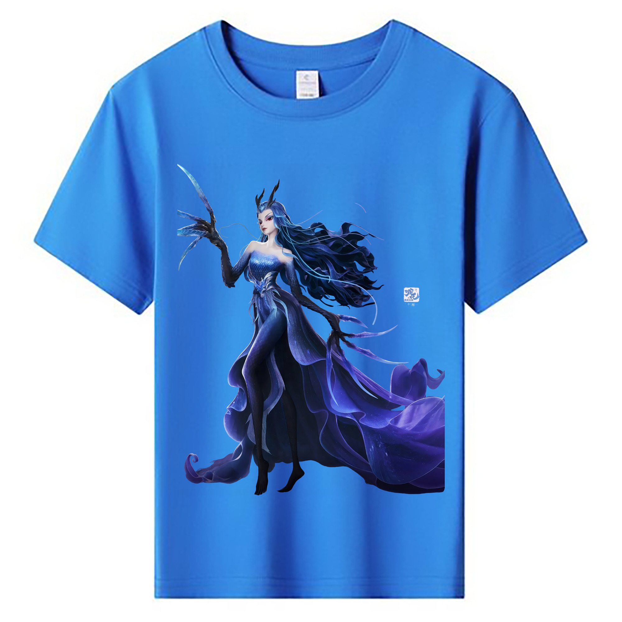 （画像用） Ne Zha 2 ナタ 魔童の大暴れ 綿100％キッズTシャツ（フロントプリント）